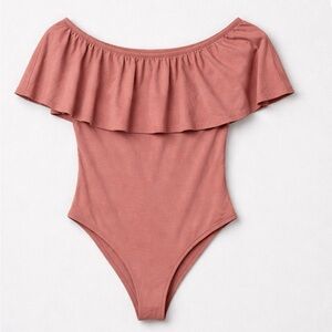 Zenana Dusty Rose Bodysuit